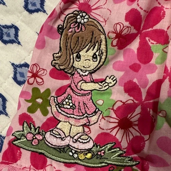 Precious Moments Pink Floral Baby Dress 6/9 months - Picture 4 of 6